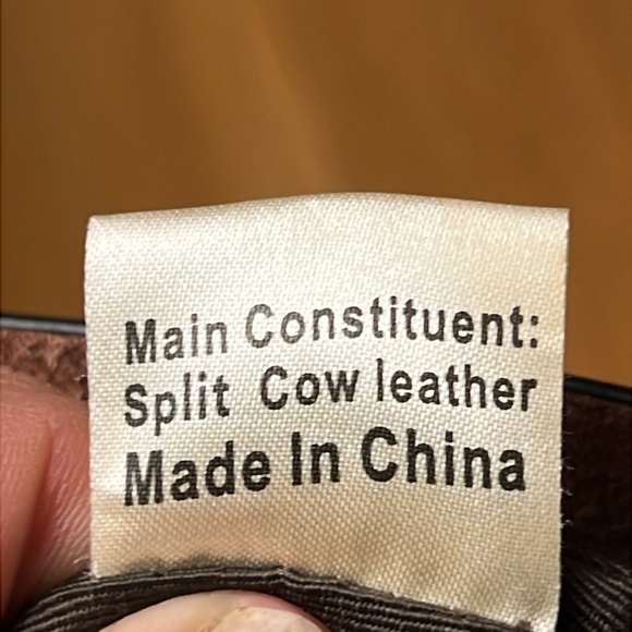 Fzone‎ Tote Brown vintage split cow Leather large hand bag laptop 14x13 Office - Picture 11 of 13